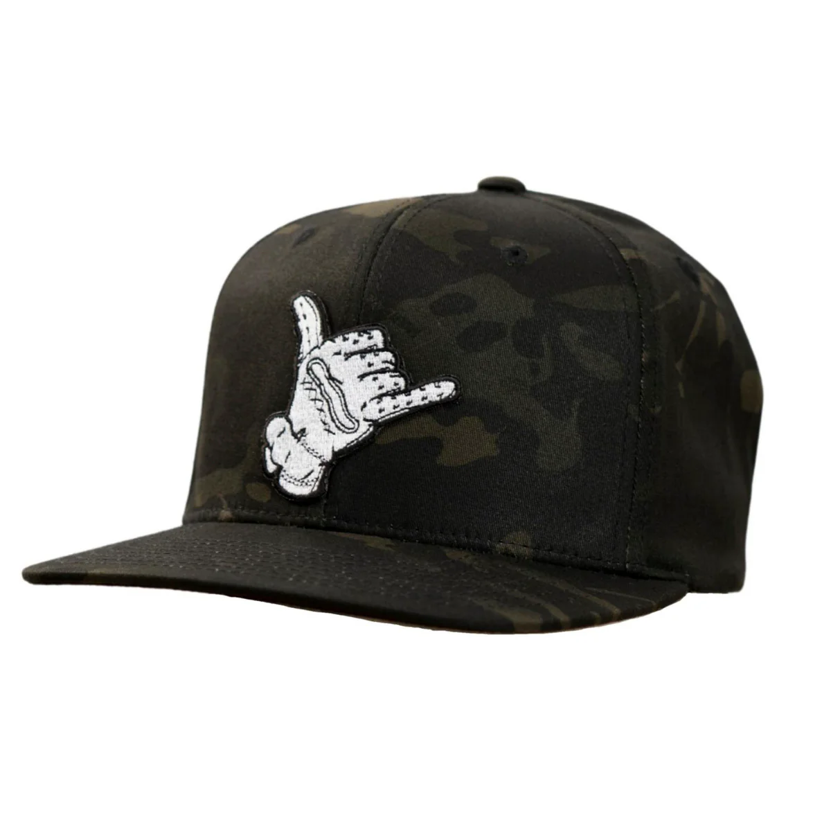 Black Multicam Snapback Hat - Image 3