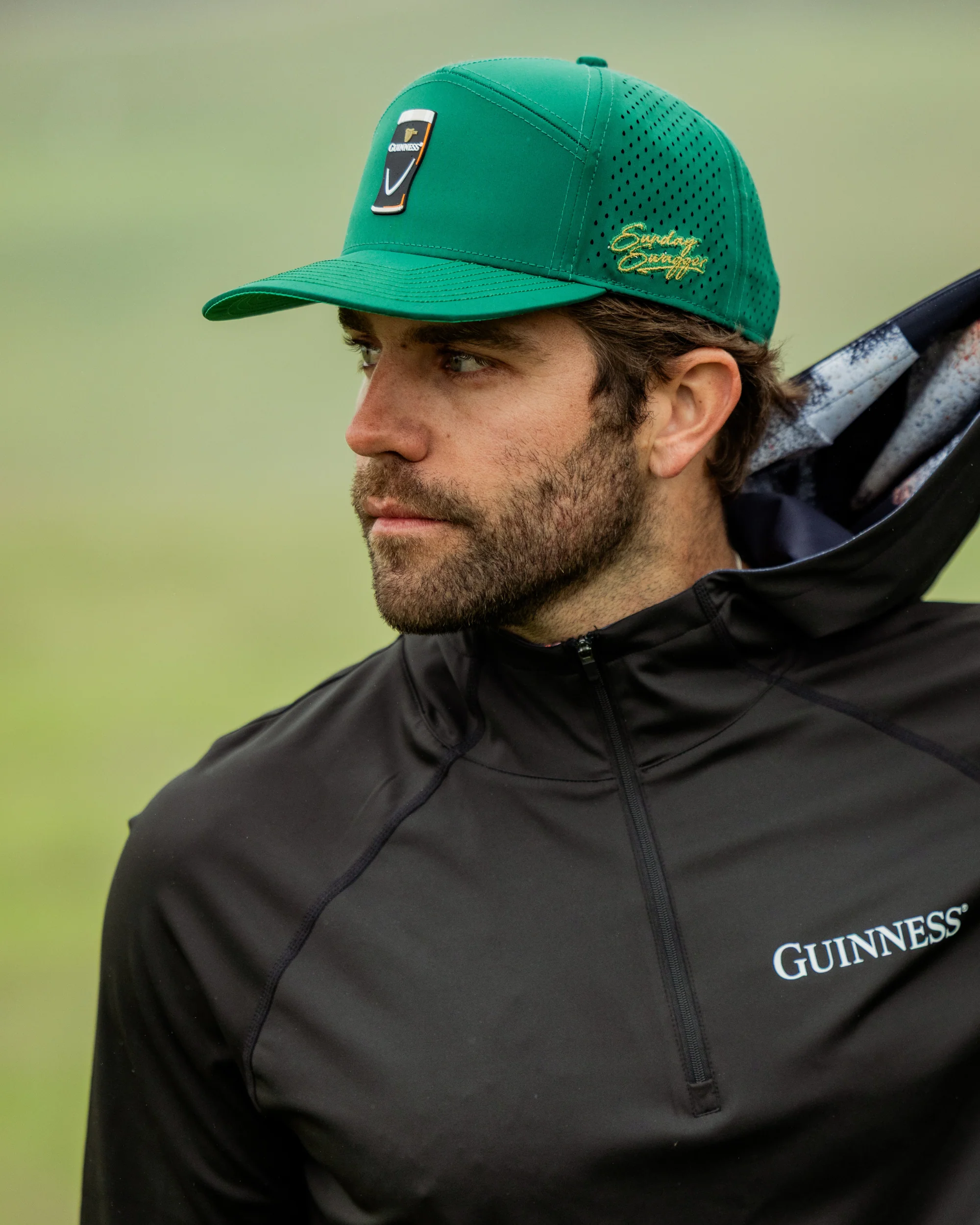 Guinness® Flat Bill Hat – Drafted – Green - Image 4