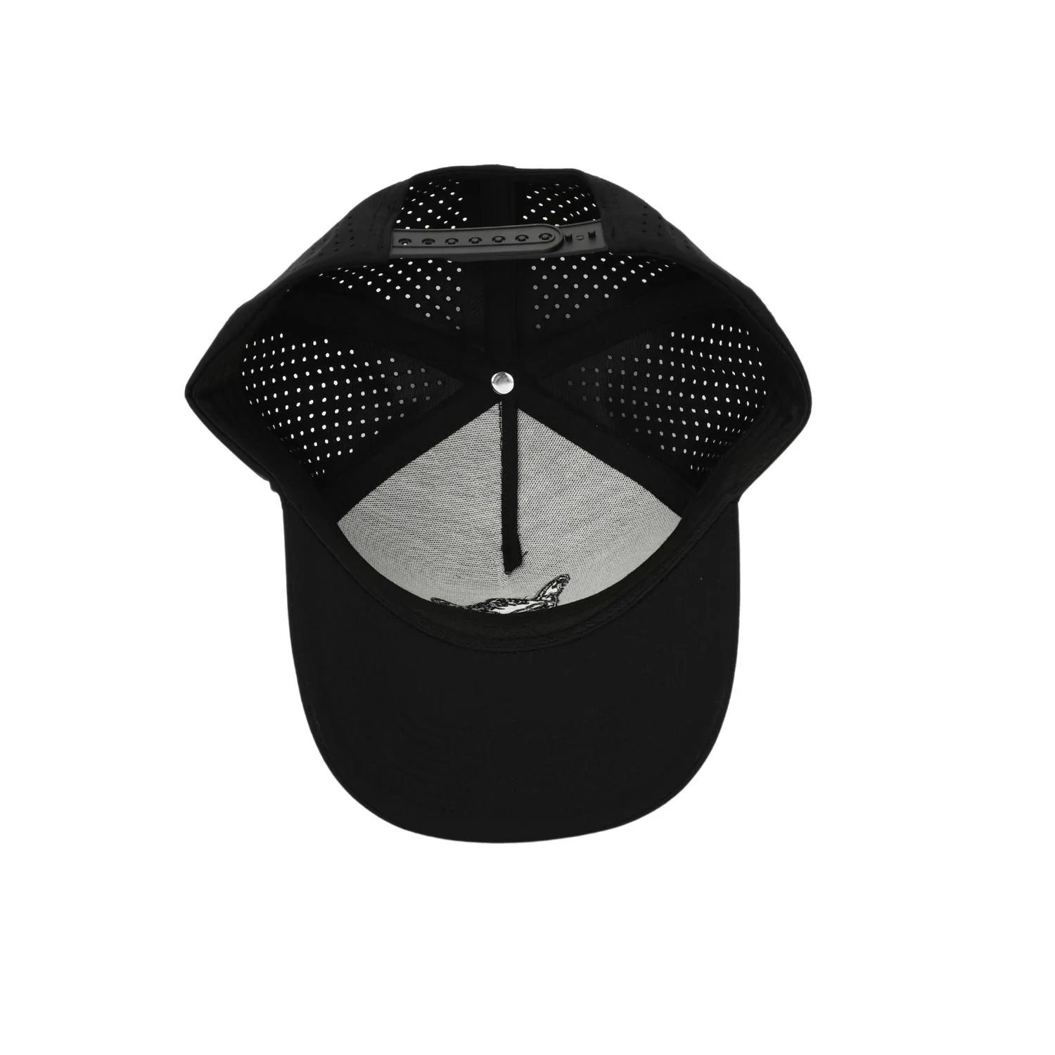 Hang Loose Snapback Hat - Black - Image 6