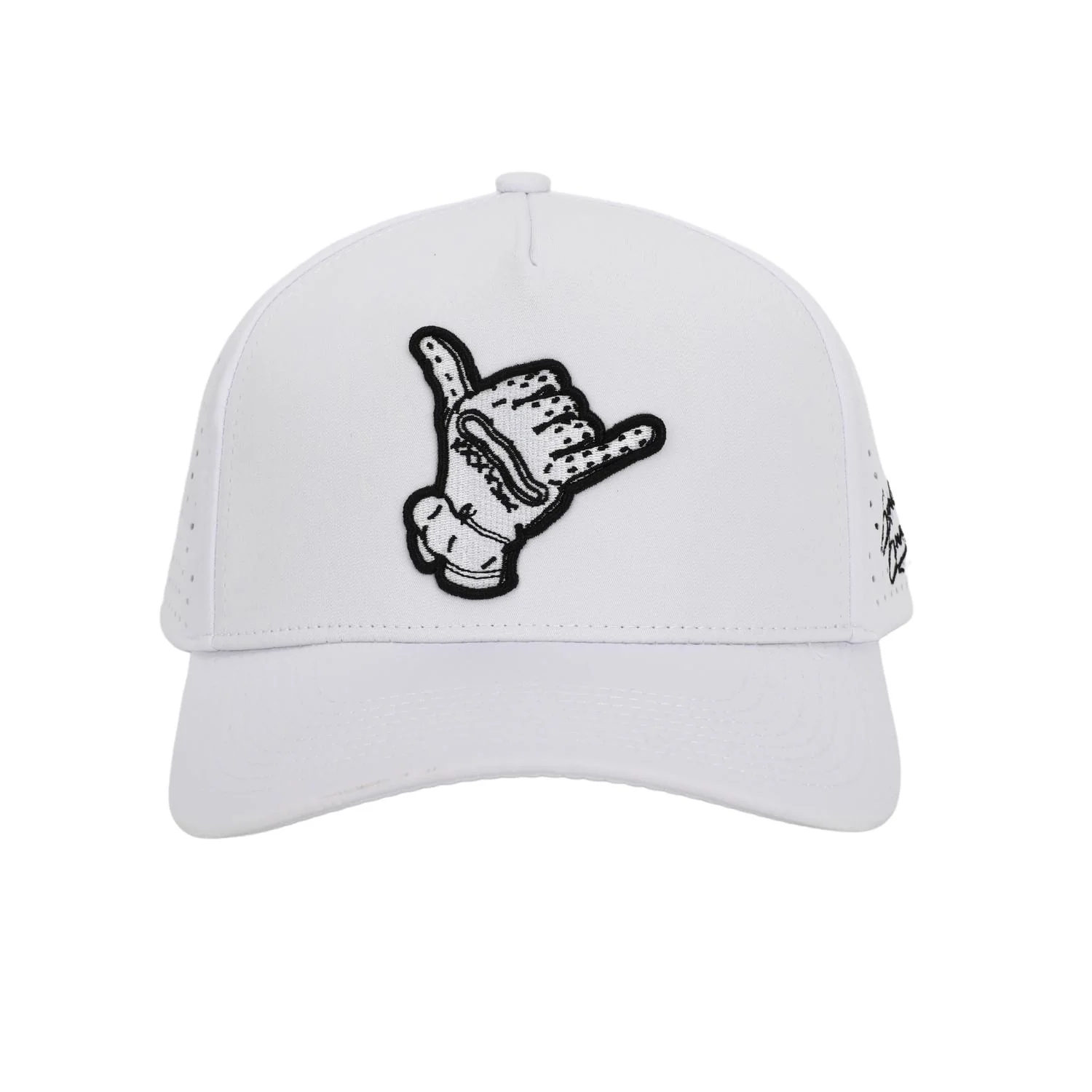 Hang Loose Snapback Hat - White - Image 3