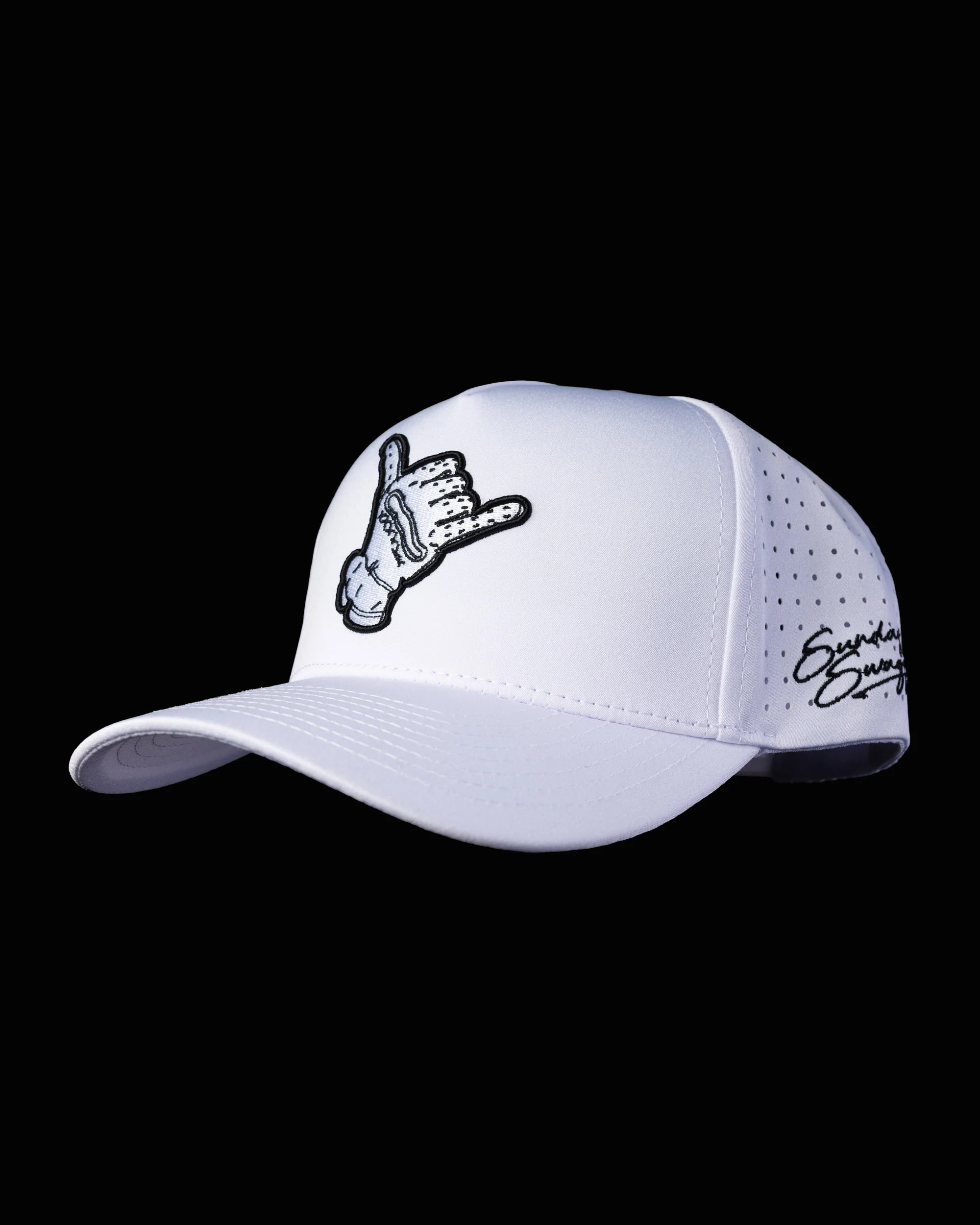 Hang Loose Snapback Hat - White - Image 7