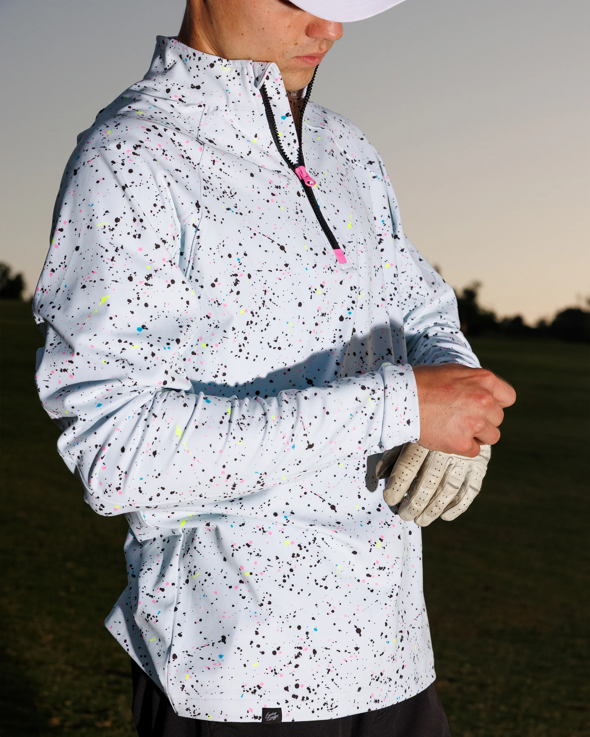 Men's Performance Q-Zip - Splatter - Image 4